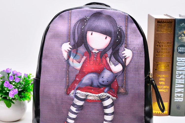 Wholesale Cute Girl Pattern Shoulder Bag Fashion Backpack