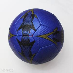 Fashion Blue Soccer Football with Rubber Bladder