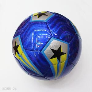 Blue Laser Color Soccer Football with Rubber Bladder