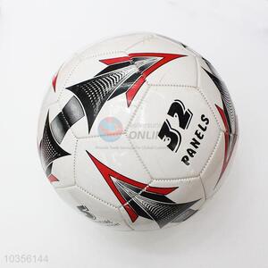 32 Panels White PU Training Game Soccer Football with Rubber Bladder