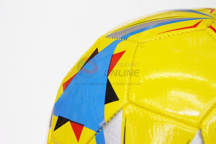 New Fashion Yellow TPU Soccer Football for Training Game with Line Bladder