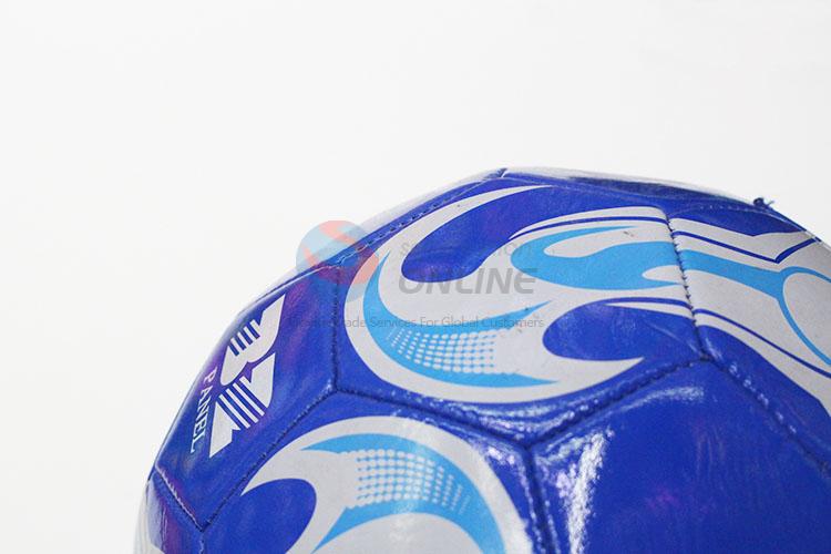 Fashion Blue Color Foam Training Game Soccer Football with Rubber Bladder