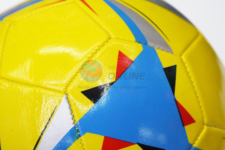 New Fashion Yellow TPU Soccer Football for Training Game with Line Bladder