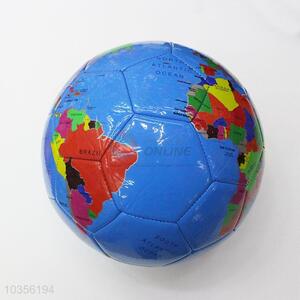 World Map Pattern Foam Training Game Soccer Football with Rubber Bladder