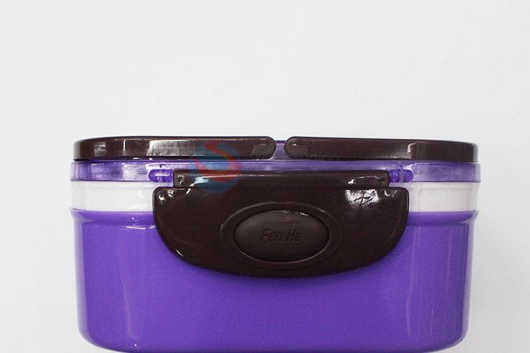 Portable Green Plastic Layered Lunch Box