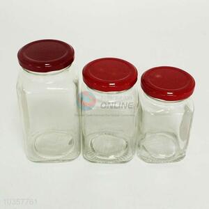 Glass Food Storage Bottle Rubber Cover Sealed Jar