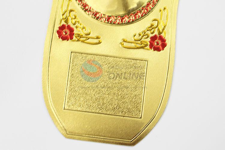 Promotional Gifts Golden Foil Paper Sports Medal