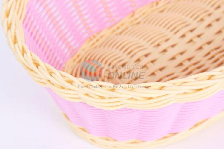 Imitation Rattan Weaving Oval Shaped Storage Basket