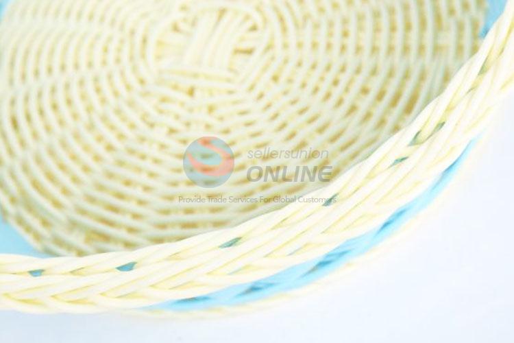 Imitation Rattan Weaving Round Sundries Storage Basket