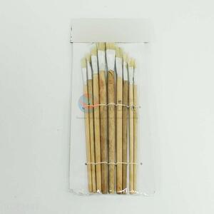 9 Pieces Wood Handle Paintbrush Set