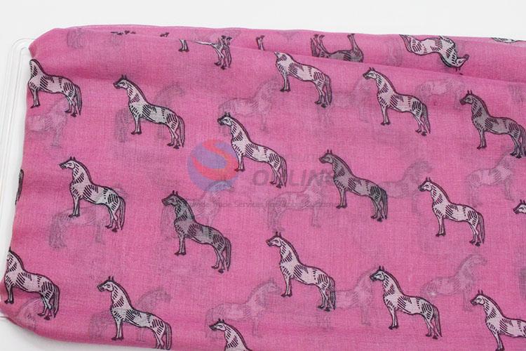 Horse Pattern Voile Warm Soft Scarf Shawl Cape