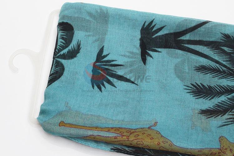 Beach Long Coconut Tree Print Voile Scarves Shawl Wrap Scarf