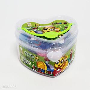 Colorful heart shaped box cartoon plasticine