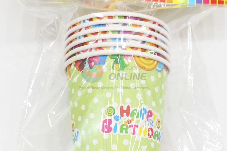 Hot-selling new style 6pcs birthday use paper cups