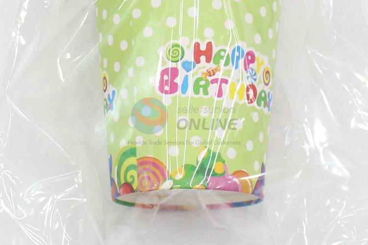 Hot-selling new style 6pcs birthday use paper cups