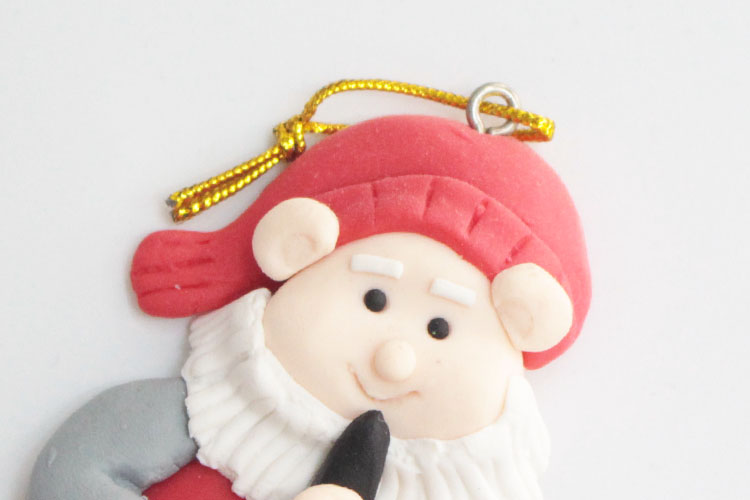 Newest Cheap Santa Claus Polymer Clay Tree Decorations