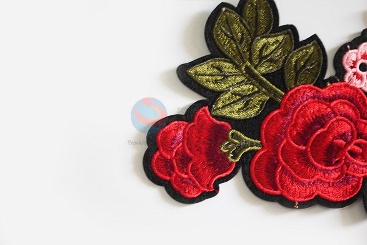 Top Selling Rose Floral Embroidery Patches Cloth