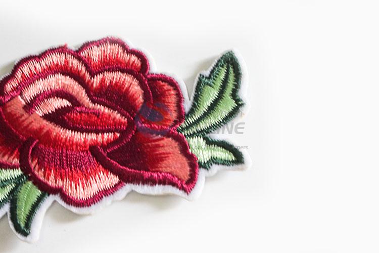 Unique Design Rose Floral Embroidery Patches Cloth