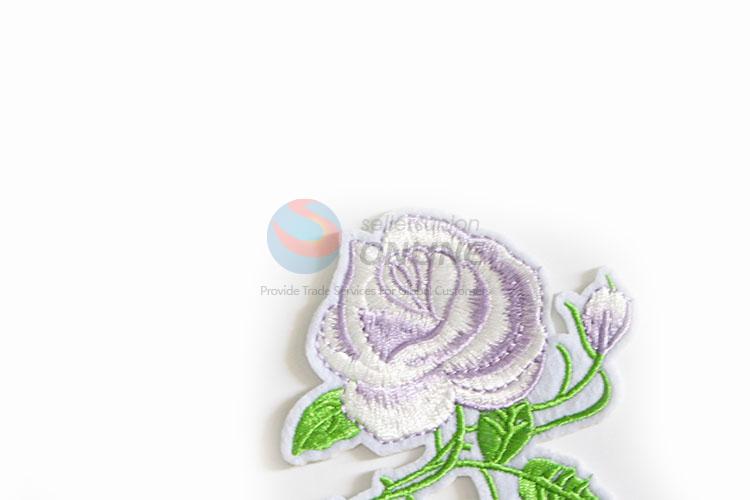 Wholesale Price Rose Floral Embroidery Patches Cloth