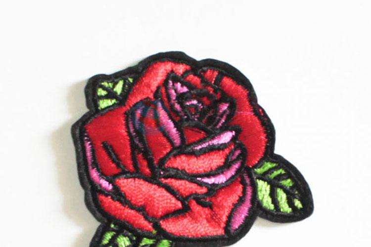 Fashion Style Rose Floral Embroidery Patches Cloth