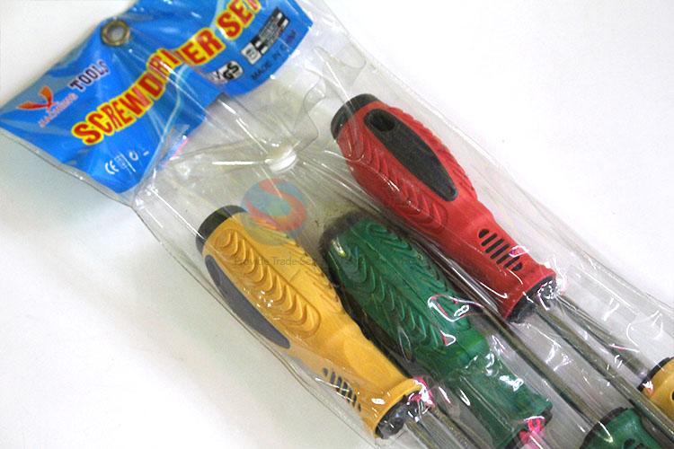 Comfortable colorful screwdriver set