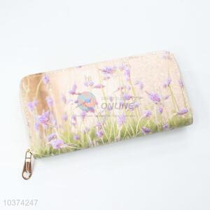 Custom Design Low Price Pu Leather Zipper Wallet