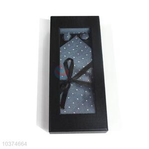 Cheap wholesale best selling printed necktie+cufflink