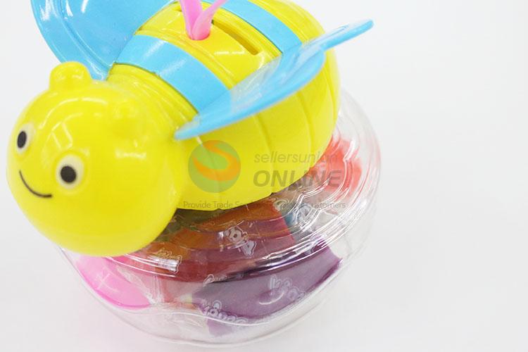 Pretty Cartoon Bee Joy Dough Set with Plastic Mold Money Box