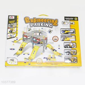 Engineering Vehicles Parking Garage Toy for Kids