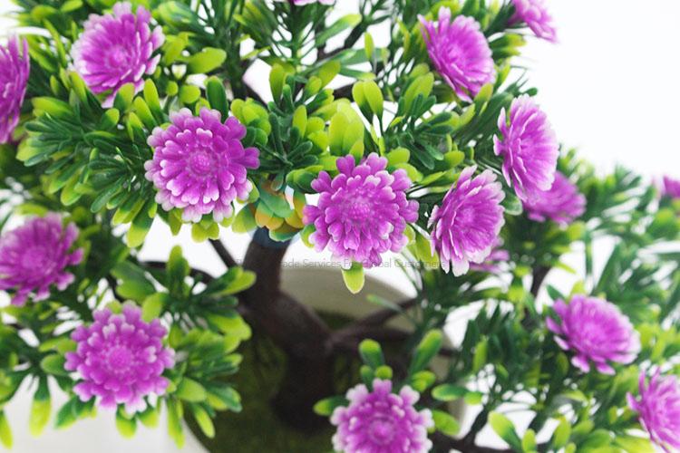 Artificial Mini Flowers Plants Bonsai with Resin Pot