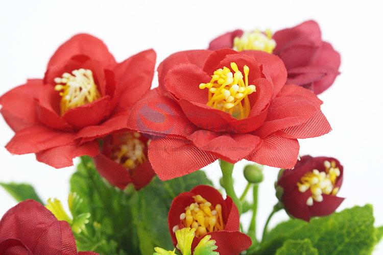 Wedding decoration red fake flower bonsai