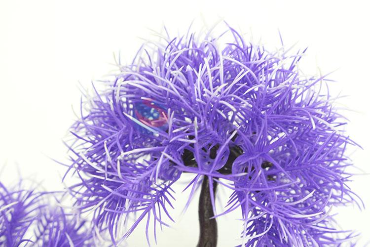 Creative home decor fake purple flower artificial desktop bonsai