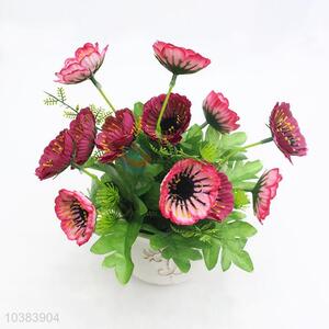 Artificial plastic plant pot fake flower bonsai for home decor