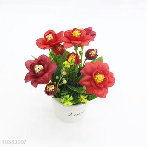 Wedding decoration red fake flower bonsai