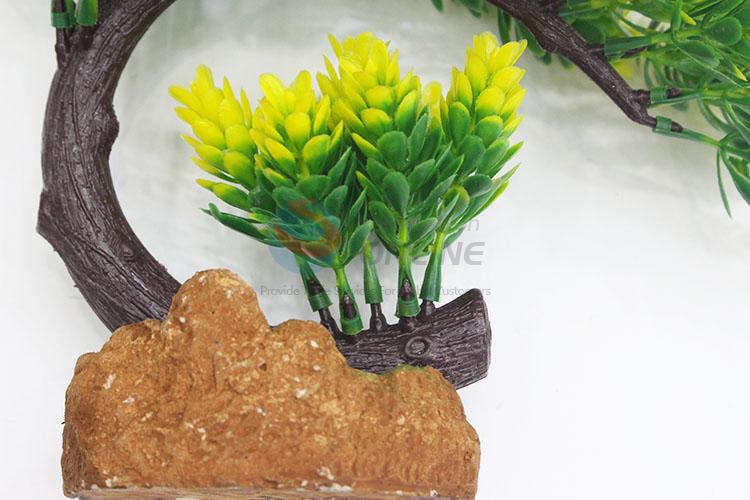 Potted fake plant artificial flowers bonsai