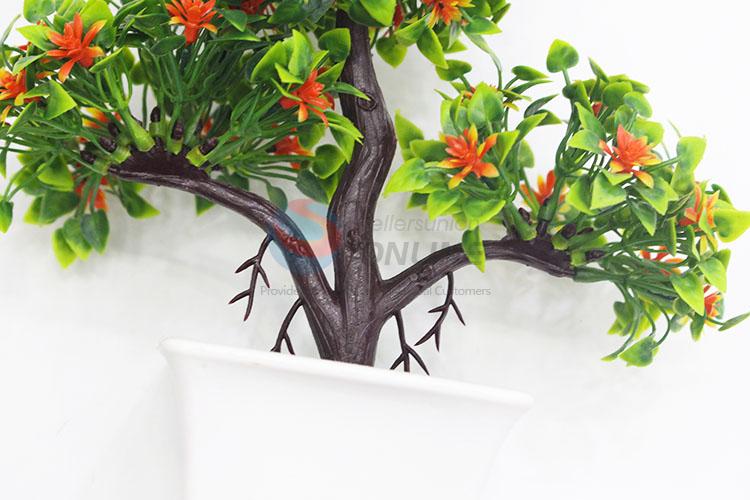 Indoor Decorative Small Plastic Fake Flower Bonsai