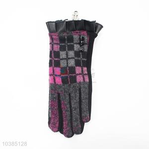 High Quality Classic Women Checked Winter Warm Gloves