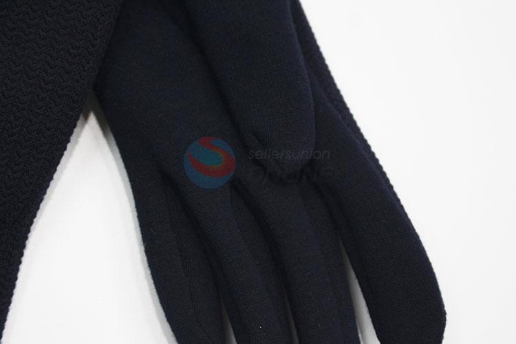 Ladies soft warm gloves with fur ball