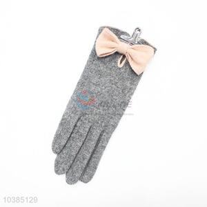 Chic style women bowknot warm party dressing gloves for women