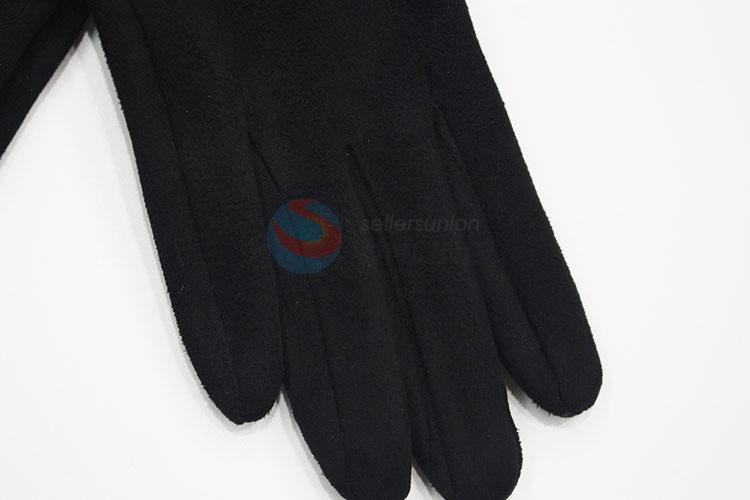 Women cute winter fur driving gloves