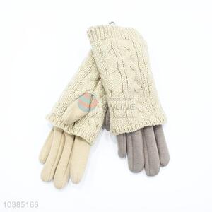 2in1 Spring Winter Wearing Knit Women Warm Gloves