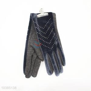 Crystal design women winter party warm gloves