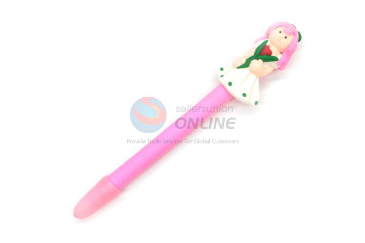 Custom Beauty Girl Polymer Clay Ball-Point Pen