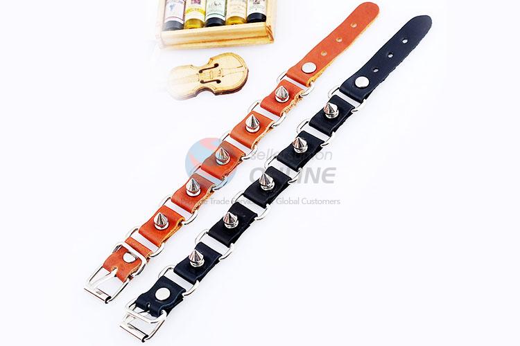 Fashion Rivet Design Leather Bracelet Cool Wristband