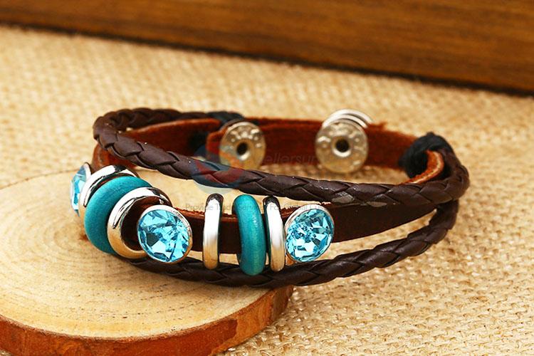 Fashion Design Colorful Leather Bracelet Best Wristband