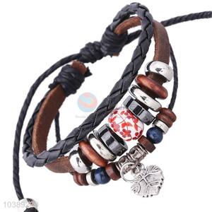 Best Selling Leather Bracelet Fashion Beaded Hand Band