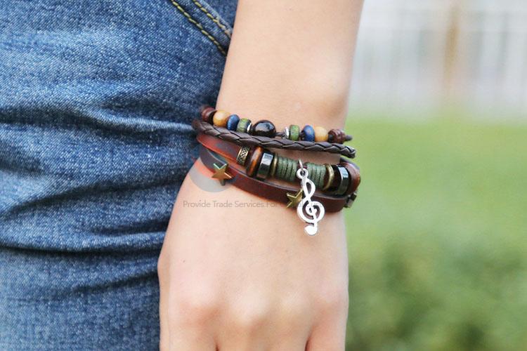 New Design Beaded Leather Bracelet Hand Ornament