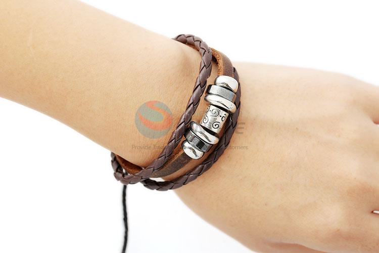 Classical Style Beaded Bracelet Best Leather Bracelet