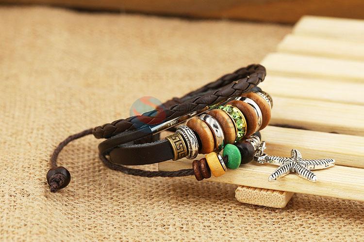 Top Quality Star Leather Color Beads Bracelet