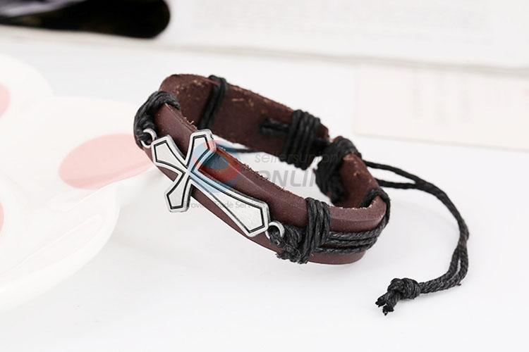 Wholesale Cross Leather Bracelet Fashion Accessories